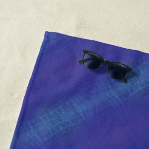 Toalha De Praia Aceitação Padrão de Chibori Azul Violeta