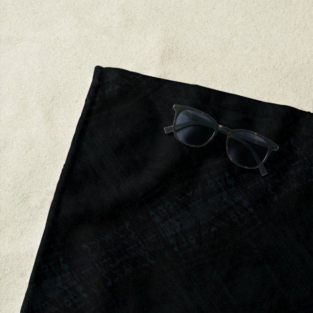 Toalha De Praia Aceitação | Textura Shibori Escura (In Situ)