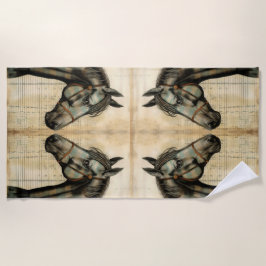 Toalha De Praia Acentos Escrevados de Equina Harmonia