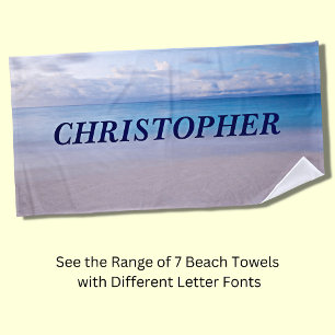 Toalha De Praia Add Any Name to this Beach Background Beach Towel