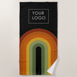 Toalha De Praia Adicionar logotipo de empresa Anos setenta retrorr