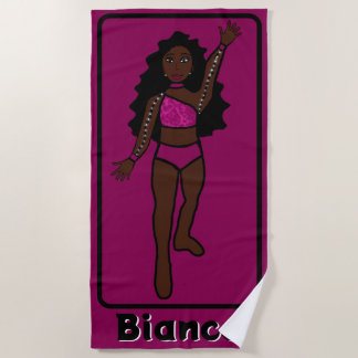Toalha De Praia Adicionar Nome Majorette/Dancer Beach Towel (Fuchs