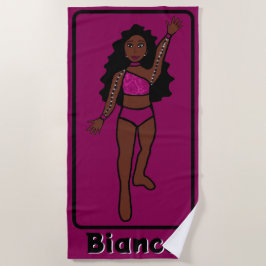 Toalha De Praia Adicionar Um Nome Maiorette/Dancer Beach Towel (Fu