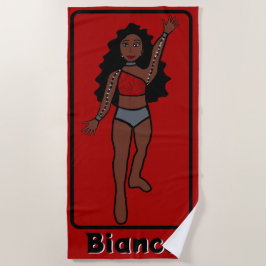 Toalha De Praia Adicionar Um Nome Maiorette/Dancer Beach Towel (Ve