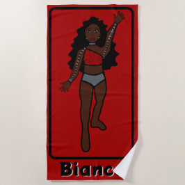 Toalha De Praia Adicionar Um Nome Maiorette/Dancer Beach Towel (Ve