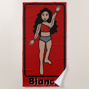 Toalha De Praia Adicionar Um Nome Maiorette/Dancer Beach Towel (Ve