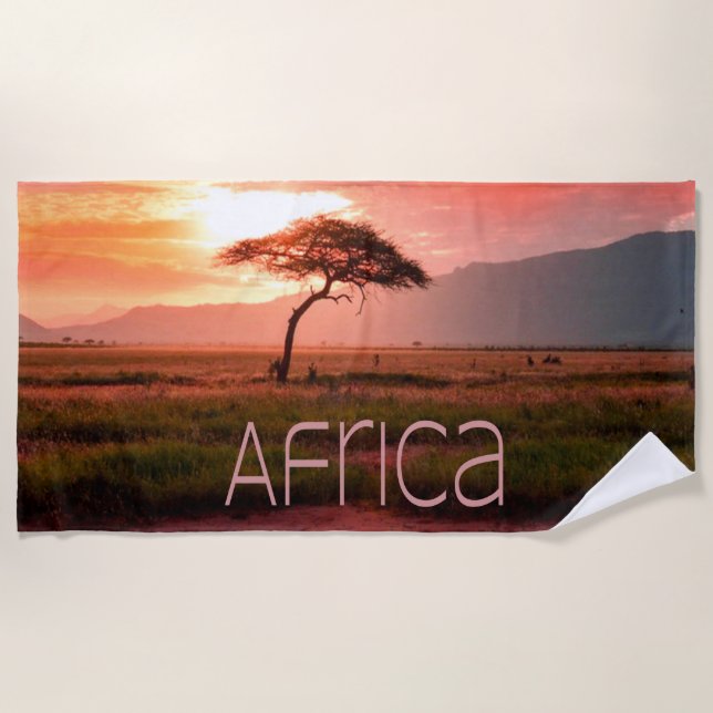 Toalha De Praia África Sunset African (Frente)