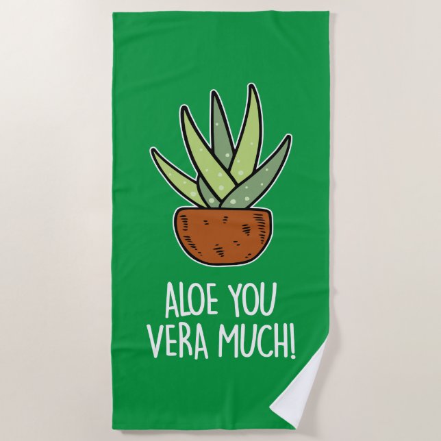 Toalha De Praia Aloe Vera (Frente)