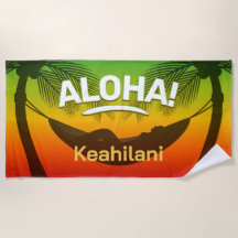 ALOHA Palmeira Tropical e Pôr do Sol