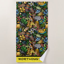 Toalha De Praia ALOHA Tropical Beach Towel