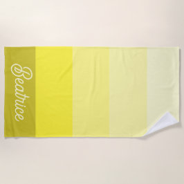 Toalha De Praia Amarelo Sombreado Personalizado