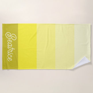 Toalha De Praia Amarelo Sombreado Personalizado