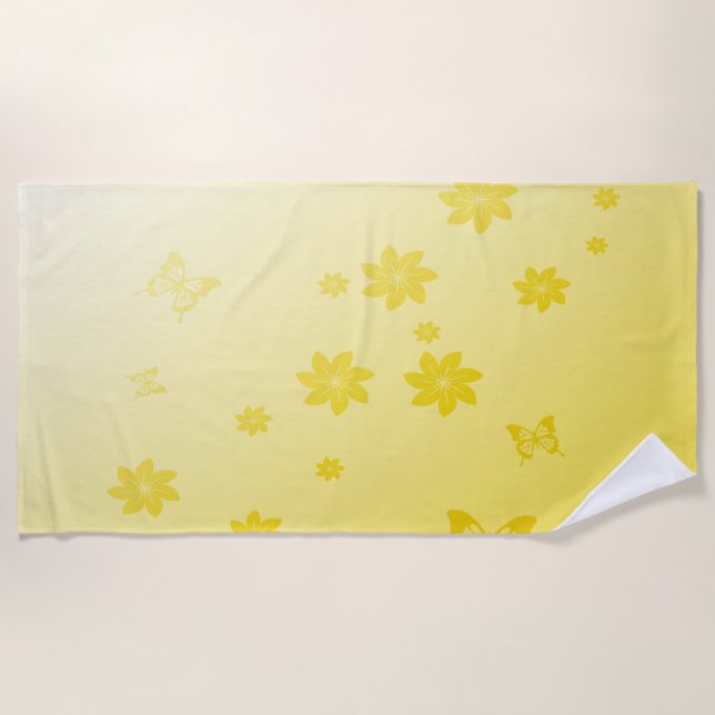 Toalha De Praia Amarelo sunshine (Frente)