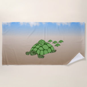 Toalha De Praia Amável família Terrapin