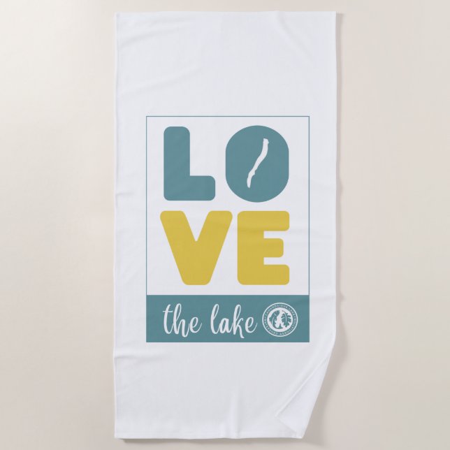 Toalha De Praia Ame o Lago Beach Towel (Frente)