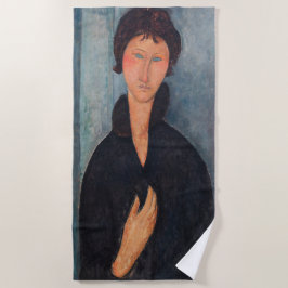 Toalha De Praia Amedeo Modigliani - Mulher com Olhos Azuis