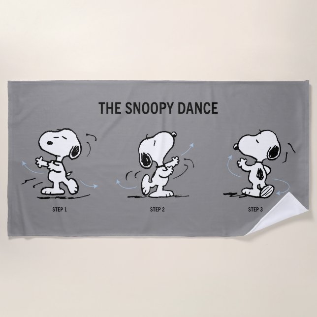 Toalha De Praia Amendoins | Dança De Snoopy (Frente)
