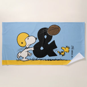 Toalha De Praia Amendoins Futebol Snoopy & Woodstock