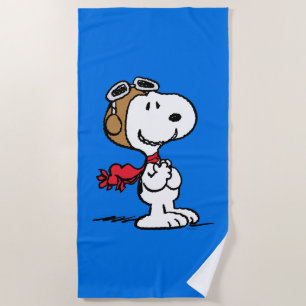 Toalha De Praia Amendoins Snoopy O Áce Voador
