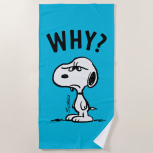 Toalha De Praia Amendoins Snoopy Wonders Why?
