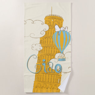 Toalha De Praia Amendoins Snoopy & Woodstock Ciao