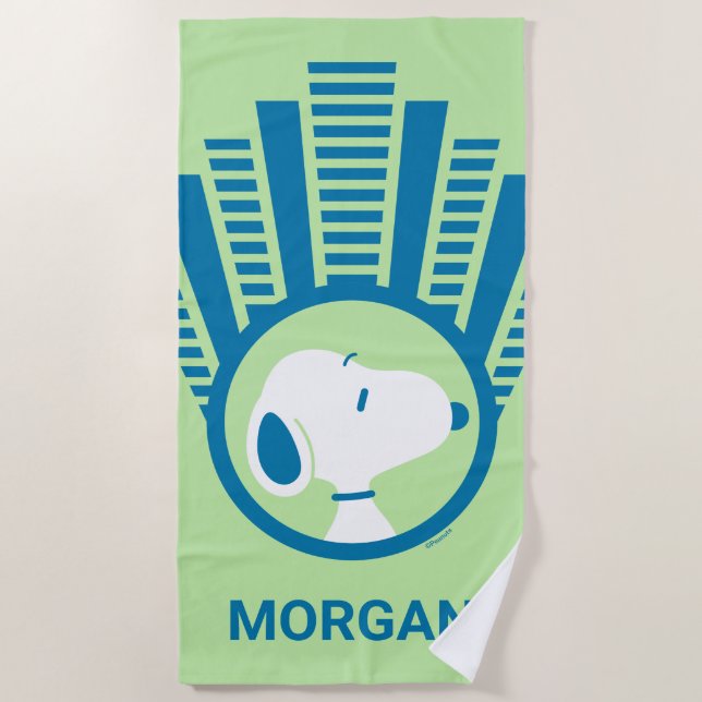 Toalha De Praia Amendoins | Sonhos De Deco Azul De Snoopy | Adicio (Frente)