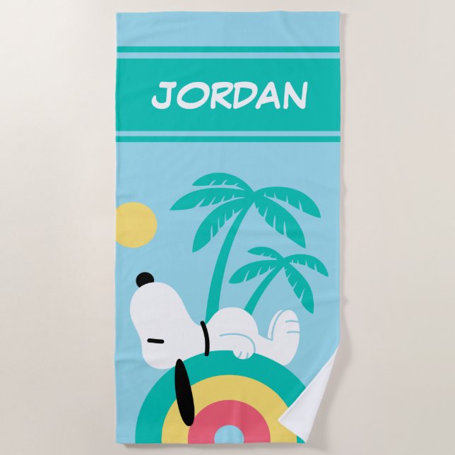 Toalha De Praia Amendoins | Sonhos De Deco De Snoopy | Adicione se (Frente)