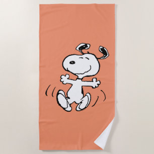 Toalha De Praia Amendoins Uma dança feliz snoopy