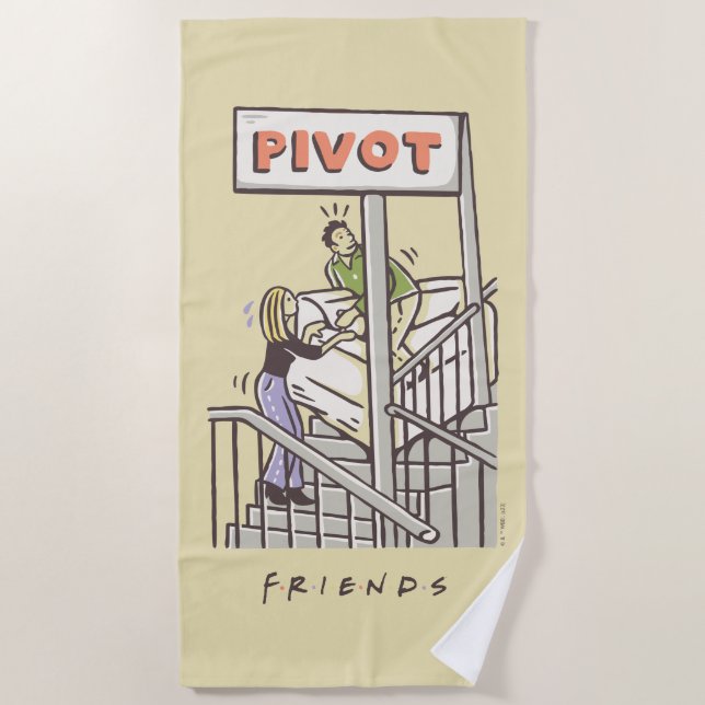 Toalha De Praia AMIGOS™ | Ross e Rachel PIVOT (Frente)
