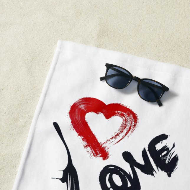 Toalha de Praia Amor Coração Vermelho (In Situ)