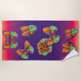 Toalha De Praia Amplas Butterflys - Personalize-Me