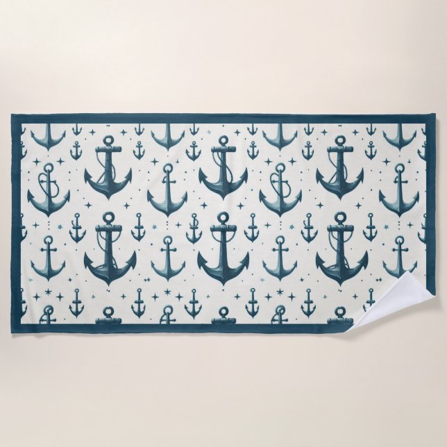 Toalha De Praia Âncoras Perdidas (Frente)