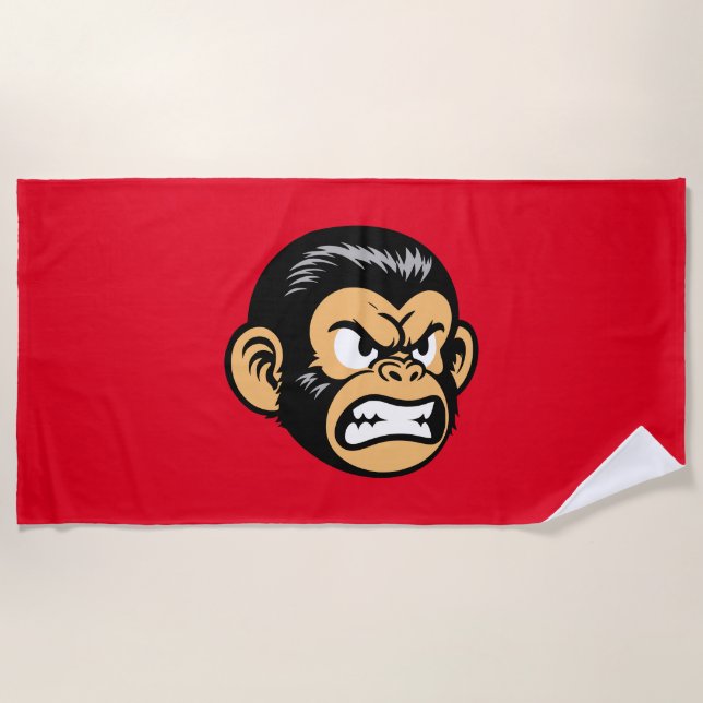 Toalha De Praia Angry Ape (Frente)