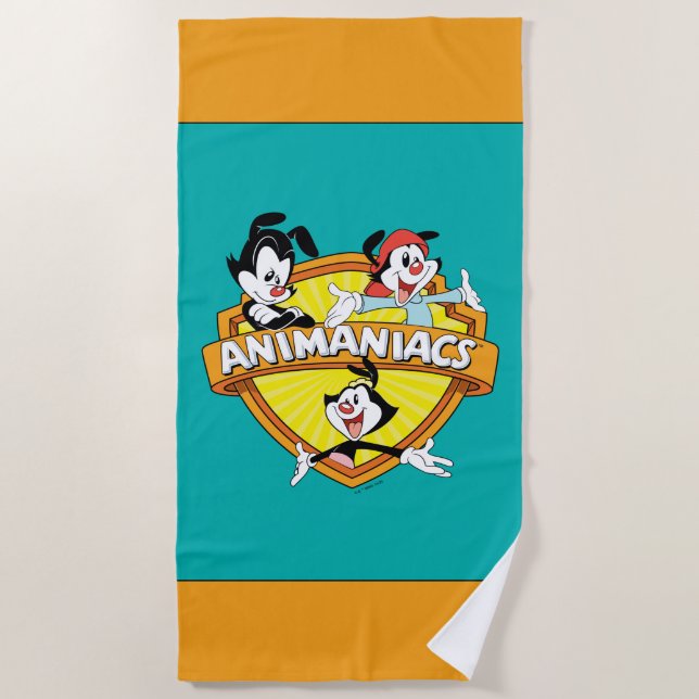 Toalha De Praia Animaniacs | Warner Brothers & Sister WB Shield (Frente)