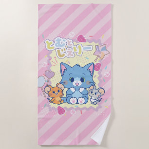 Toalha De Praia Anime o Tom e o Jerry Strawberry