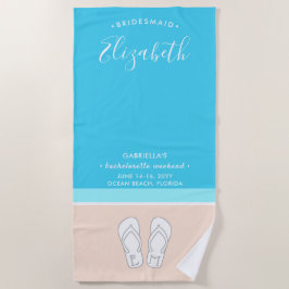 Toalha De Praia Aniversário do Casamento da Lua de mel em praia do