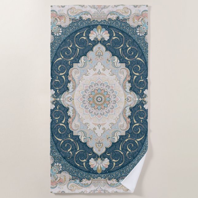 Toalha De Praia Antiguamente tapete persa turco (Frente)