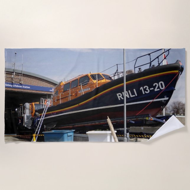Toalha De Praia Apoie a RNLI (Frente)