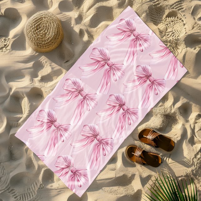 Toalha De Praia Arco de coquete rosa-faísca 1rua (Criador carregado)