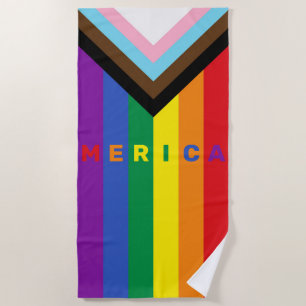 Toalha De Praia Arco-íris Progresso Orgulho Merica Gay América Per