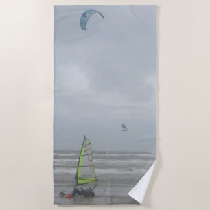 Toalha De Praia Areia Iate & Kite Surfing Beach Towel