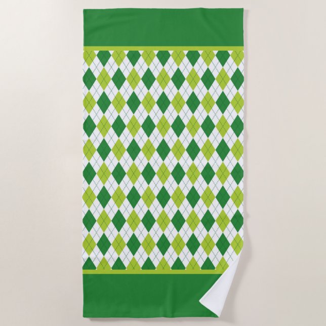 Toalha De Praia Argyle Verde (Frente)