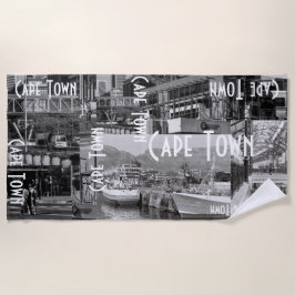 Toalha De Praia Arquitetura Monocromática de paisagem urbana da Ci