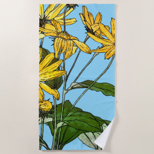 Toalha De Praia Art Nouveau Sunflower