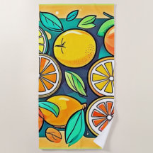 Arte de Design de Frutas Cítricas