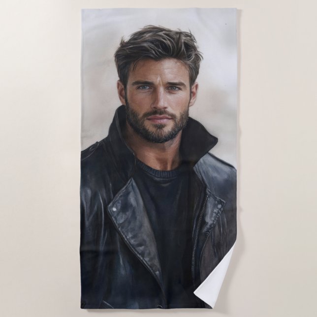 Toalha De Praia Arte de Estilo de Rebelde Moderno (Frente)