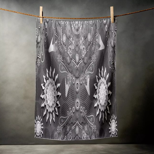 Toalha De Praia Arte de hexa-preta ursidae (Criador carregado)