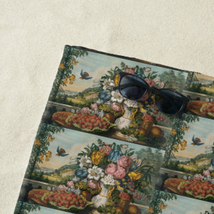Toalha De Praia Arte de Natureza-Morta Floral e Frutífera Vitorian