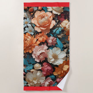 Toalha De Praia Arte Floral