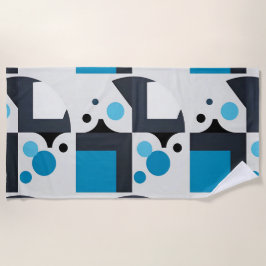 Toalha De Praia Arte Geométrica Abstrata Moderna